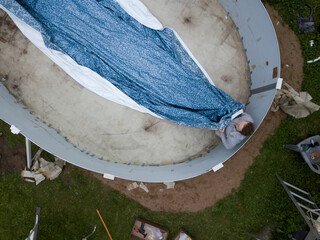 above ground pool construction