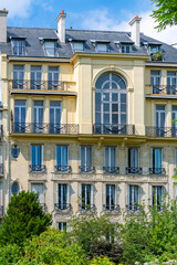 Paris, beautiful buildings in the 16th arrondissement, avenue Foch, an upscale neighborhood 
