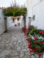 Afionas traditional village in corfu Greece