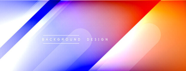 Dynamic lines abstract background. 3D shadow effects and fluid gradients. Modern overlapping forms