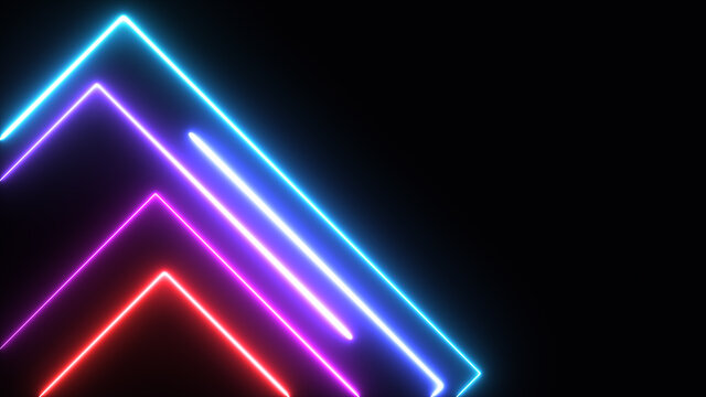 Neon running lasers technology background