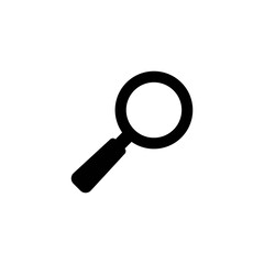 Magnifier search solid black line icon. Magnifying glass or search sign concept. Trendy flat isolated on white symbol, sign for: illustration, logo, mobile, app, design, web, ui, ux. Vector EPS 10