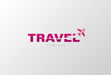 Line art simple traveling, tourism and vacation logo for web and applications vector