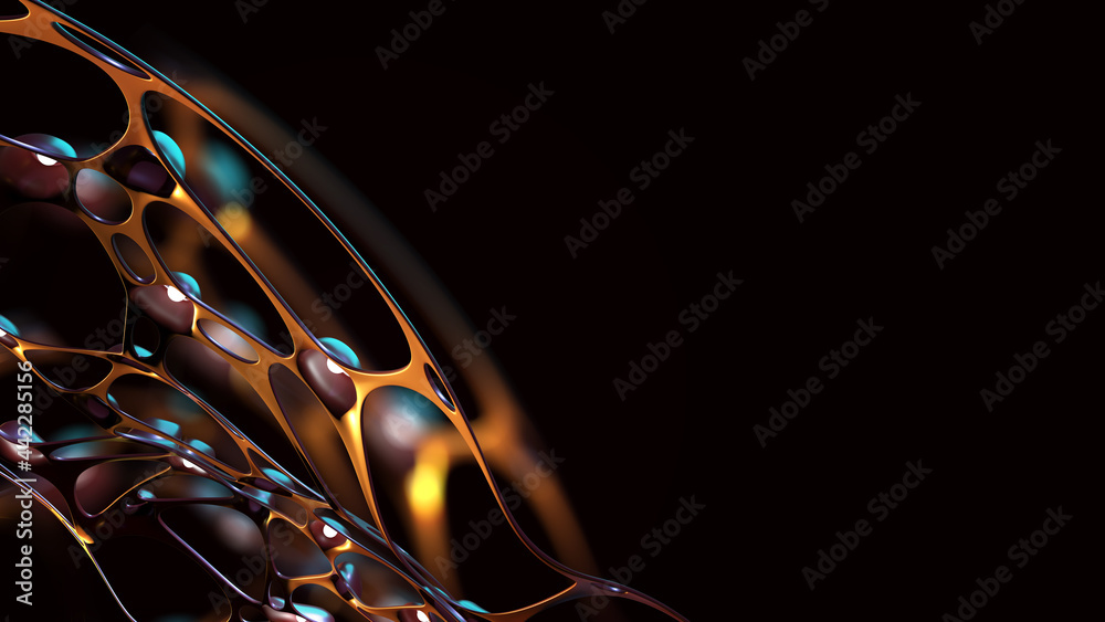 Poster art poster. nanotechnology in virtual reality. artificial intelligence neural network. synthetic mat