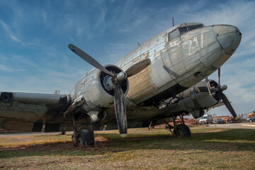 Fototapeta na wymiar The venerable Douglas C-47B Skytrain (DC-3 Dakota) transport aircraft