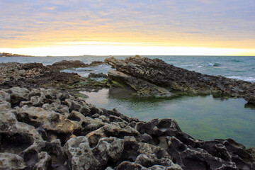 Beautiful sunrise at the sea.