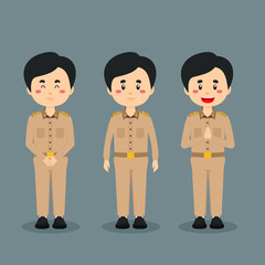 Naklejka premium Government Employees Character with Various Expression