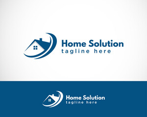 Home solution logo building design template