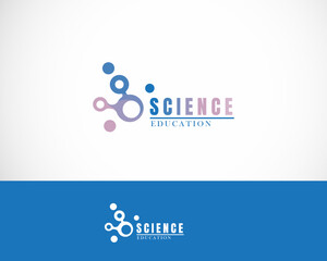 science logo molecule connect design template
