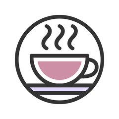Coffee cup , Work Office filled outline icon.