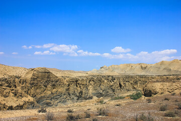 Beautiful canyon in the city of Sangachaly. Azerbaijan.