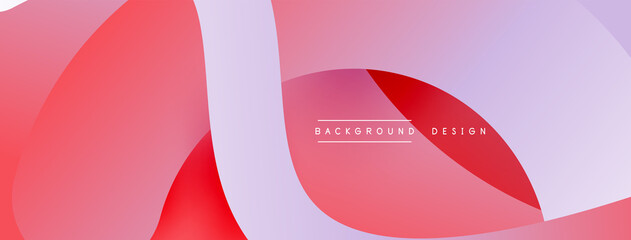 Abstract overlapping lines and circles geometric background with gradient colors