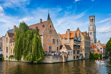 Naklejka premium Famous view of Bruges, Belgium
