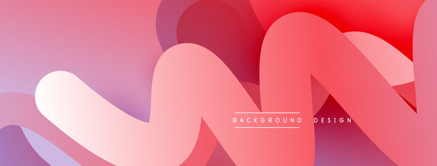 Abstract overlapping lines and circles geometric background with gradient colors