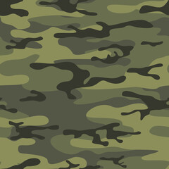 Fototapeta premium Camouflage seamless pattern. Military camo. Abstract background of spots. Print. Vector illustration