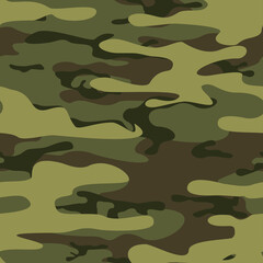 Camouflage seamless pattern. Military camo. Abstract background of spots. Print. Vector illustration