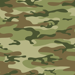 Fototapeta premium Camouflage seamless pattern. Military camo. Abstract background of spots. Print. Vector illustration