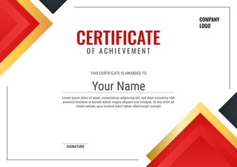 Certificate of Achievement Template. Clean Modern Certificate - EPS 10 Vector 