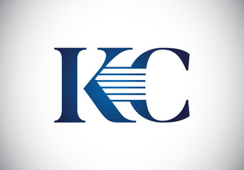 Initial KC Letter Logo With Creative Modern Business Typography Vector Template. Creative Abstract  Monogram Letter K C