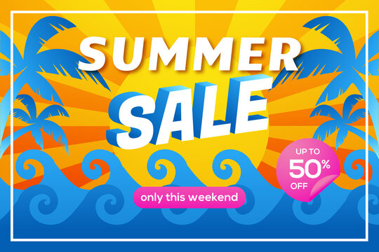 Summer sale banner discount offer