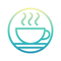 Coffee cup , Work Office gradient icon.