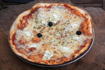 italian homemade pizza as fast food