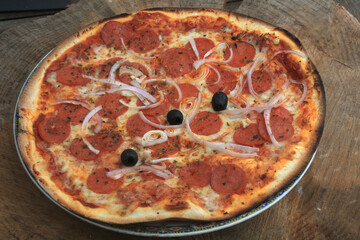 italian homemade pizza as fast food