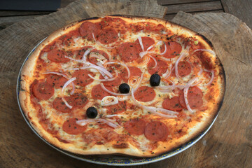 italian homemade pizza as fast food