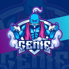 genie character mascot designs for logo gaming and esport
