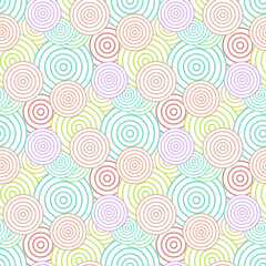 Colorful pattern with candies. Cute background design. Vector illustration.