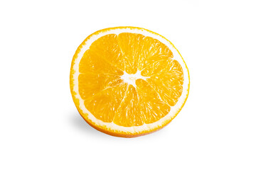 orange slice on a white background