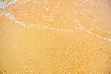 Sand and wave on the background of the beach. Leave some space in the lower left corner for text and stuff. 