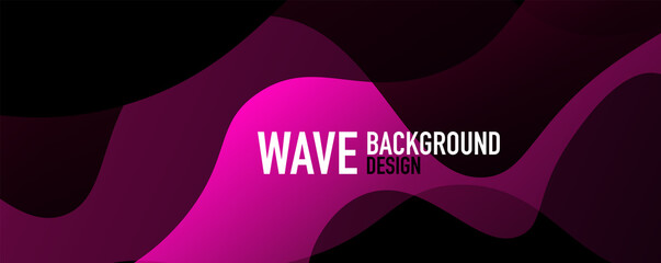 Abstract background - shiny fluid gradients and overlapping waves. Vector Illustration For Wallpaper, Banner, Background, Landing Page