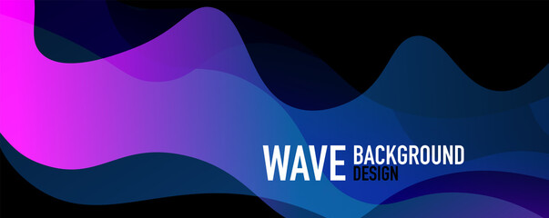 Abstract background - shiny fluid gradients and overlapping waves. Vector Illustration For Wallpaper, Banner, Background, Landing Page