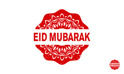 Eid Mubarak Stamp Design. stamp. sticker. seal. round grunge vintage flower eid mubarak sign