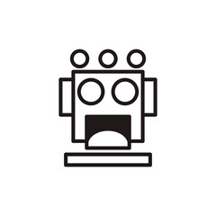 robotic icon vector art