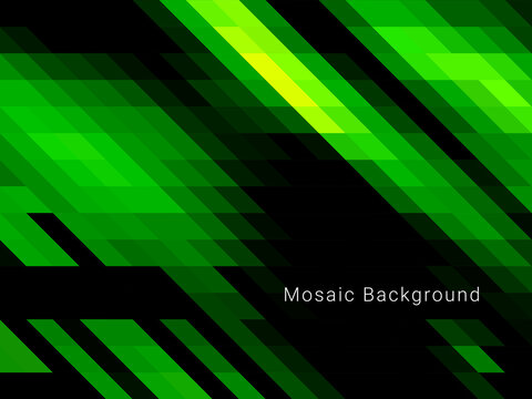 Abstract Green Geometric Green Mosaic Pattern Modern Background