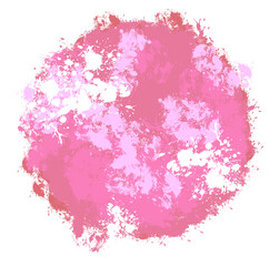 背景素材　水彩絵具で描いた丸　ピンク