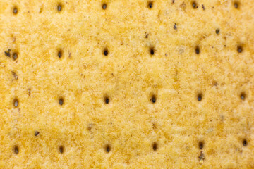Roasted cookies texture background. Loaf Bakery concept. Close up, macro photo. Beautiful natural...