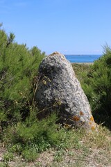 Menhir at the coast in Quiberon