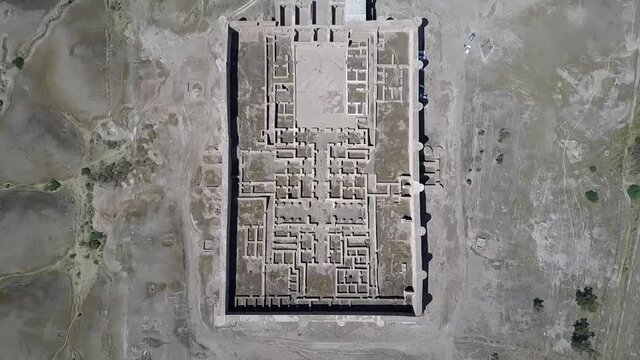 aerial footage of Malwiya Mosque in samarra iraq