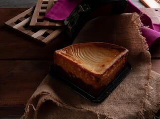 Tarta de queso casera, gourmet. Homemade gourmet cheesecake.