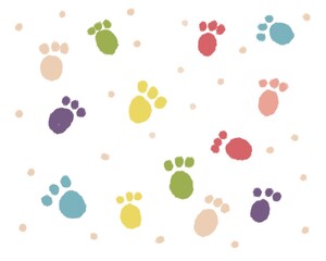 Abstract background with different spots in light colours 