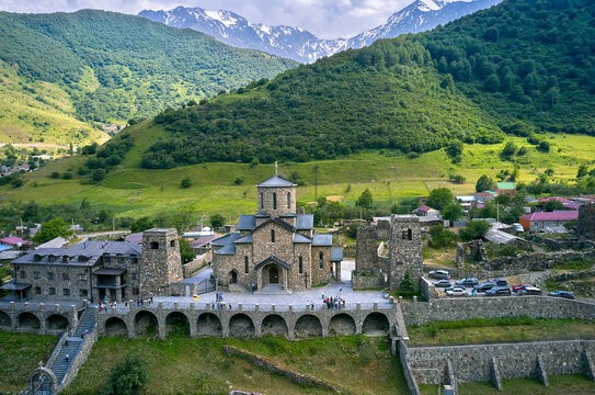 Monastery in Fiagdon. Mountains of the Caucasus.