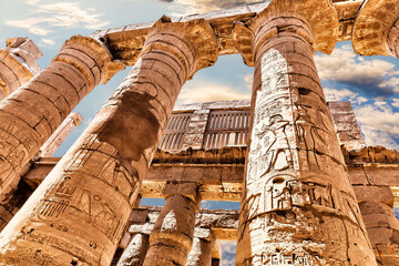 Columns of the Great Temple of Amun, Karnak, Luxor, Egypt