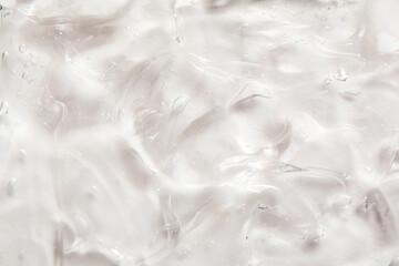 Transparent liquid Gel serum texture. Make-up and cosmetics texture background, skincare product...