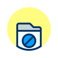 Block Folder filled outline icon