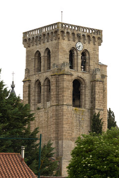 BURGOS, SPAIN - June 29, 2021: Tower of the monastery of Santa María la Real de las Huelgas located in Burgos