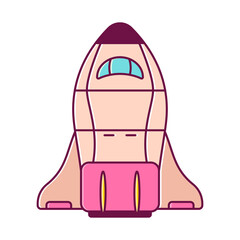 Shuttle vector cartoon illustration isolated on a white background.