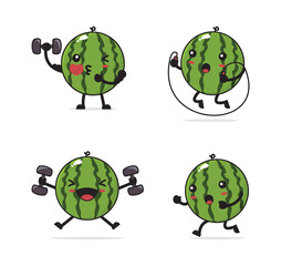 watermelon cartoon character